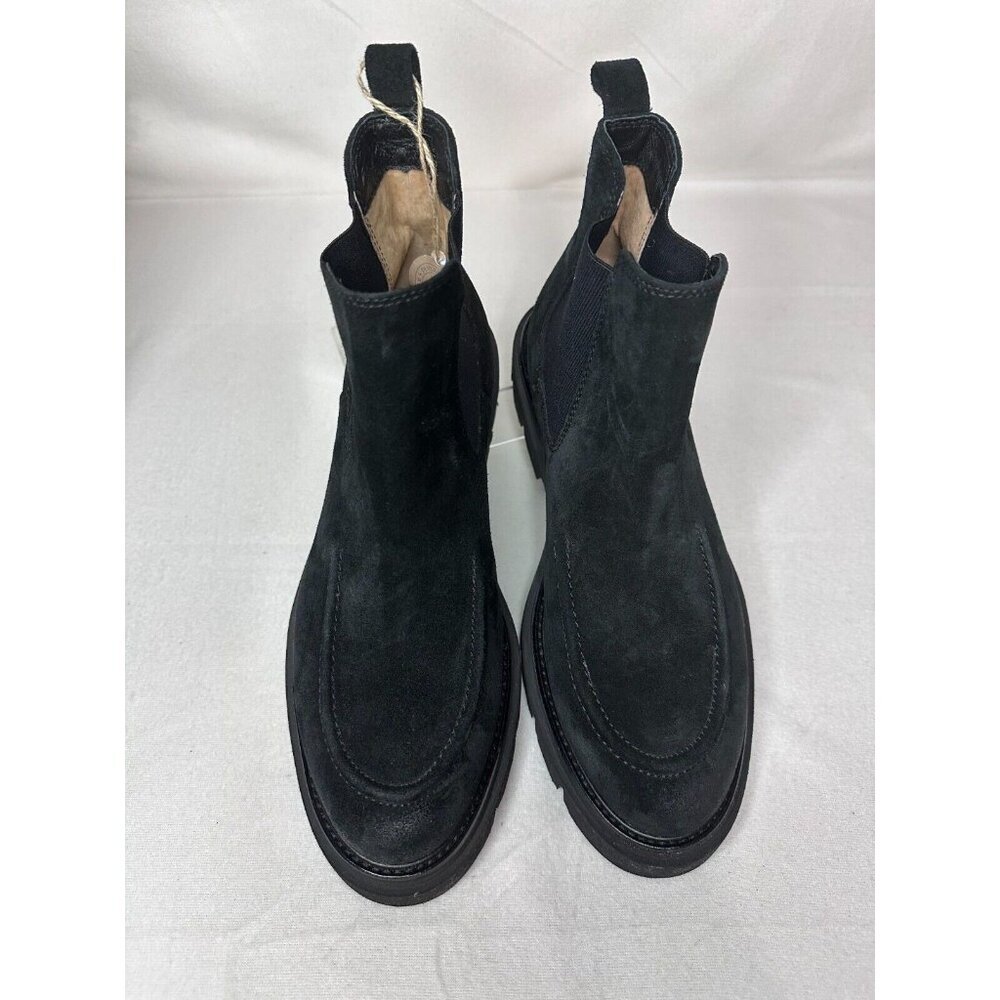 Sofft Amanda Black Waterproof Leather/Suede Chelsea Booties Size 9.5 Aqua